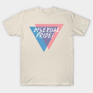 Vintage Bisexual Pride Pink Blue Purple Triangles T-Shirt